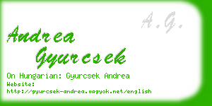 andrea gyurcsek business card